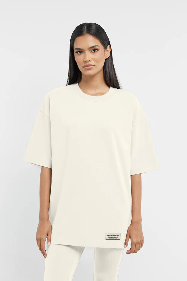 Oversized Sticker Print T-Shirt