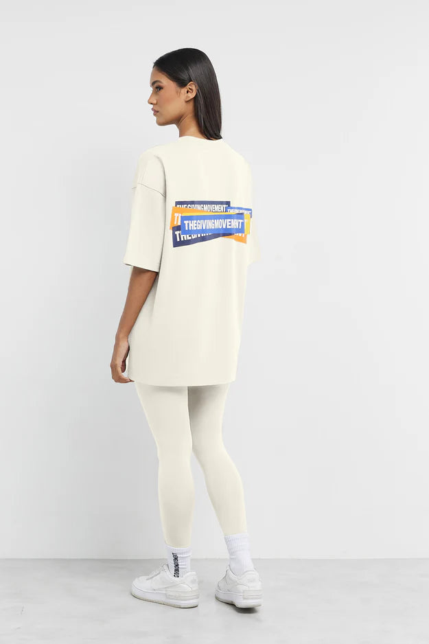 Oversized Sticker Print T-Shirt
