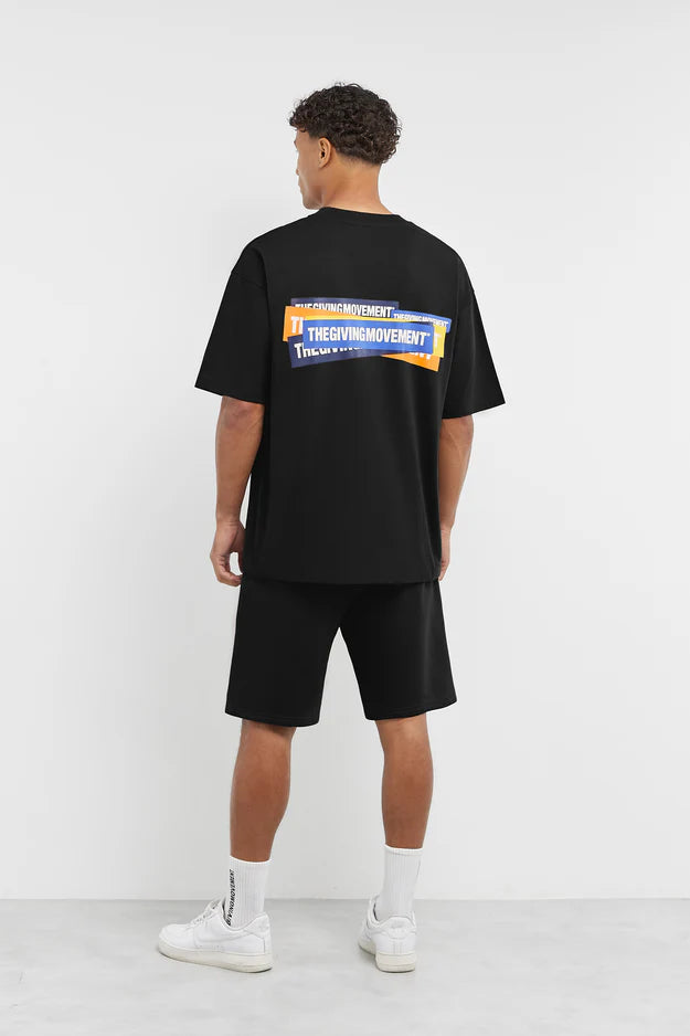 Oversized Sticker Print T-Shirt