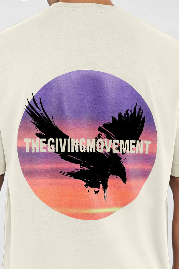 Oversized Falcon Sunset Print T-Shirt