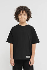 Kids Oversized Falcon Sunset Print T-Shirt - Boys/Black