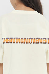 Oversized Sticker Print T-Shirt - Girls/Ivory