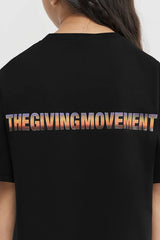 Oversized Sticker Print T-Shirt - Girls/Black