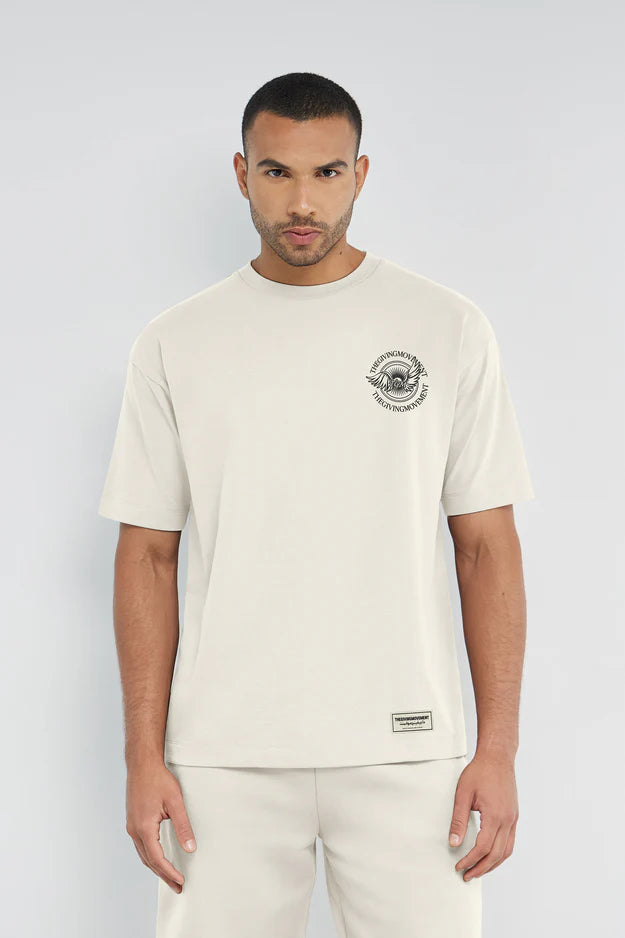 Oversized Wings Motif T-Shirt