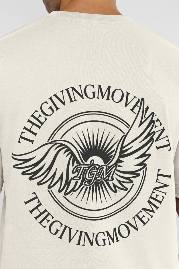 Oversized Wings Motif T-Shirt