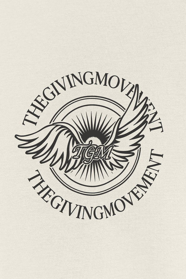Oversized Wings Motif T-Shirt