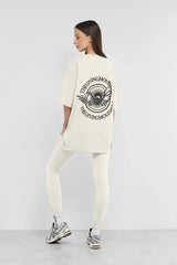 Unisex - Oversized Wings Motif T-Shirt