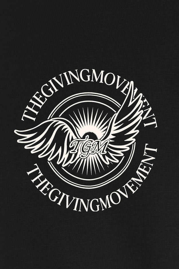 Oversized Wings Motif T-Shirt