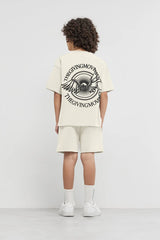 Kids Oversized Wings Motif T-Shirt - Boys/Ivory