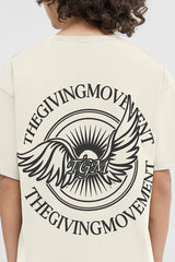 Kids Oversized Wings Motif T-Shirt - Boys/Ivory