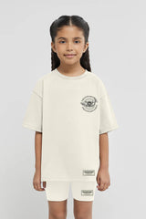 Kids Oversized Wings Motif T-Shirt - Girls/Ivory