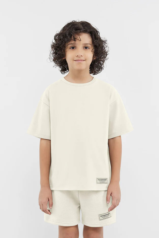 Kids Oversized T-Shirt - Boys/Ivory
