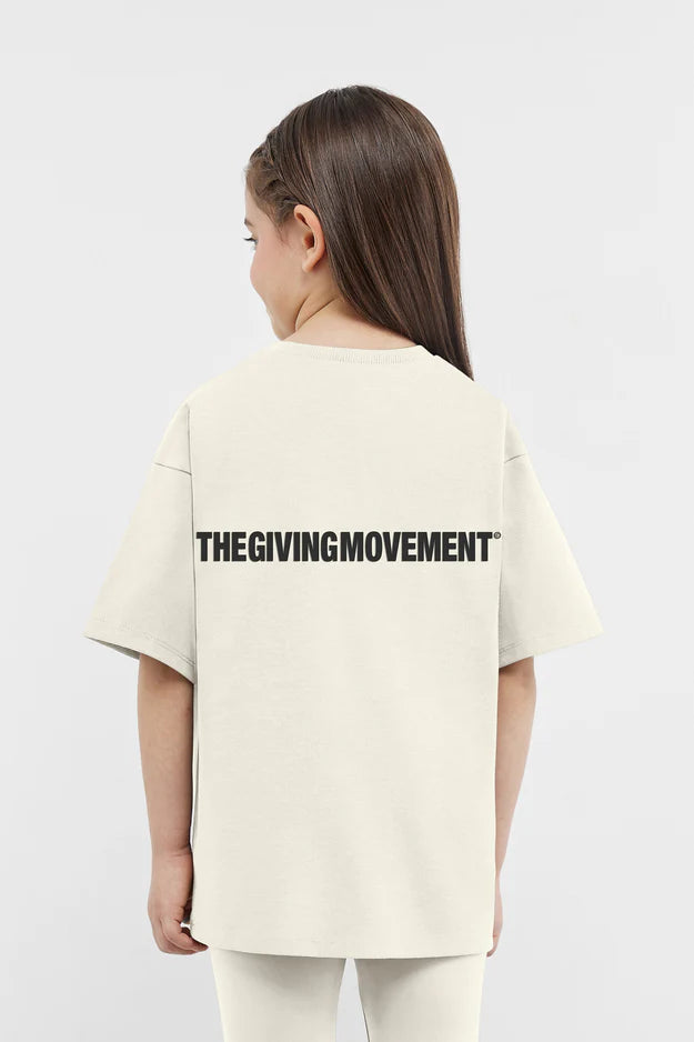 Kids Oversized T-Shirt - Girls/Ivory