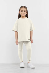 Kids Oversized T-Shirt - Girls/Ivory