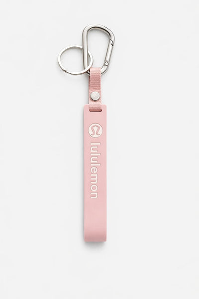 Silicone Keychain- Light Pink/Silver