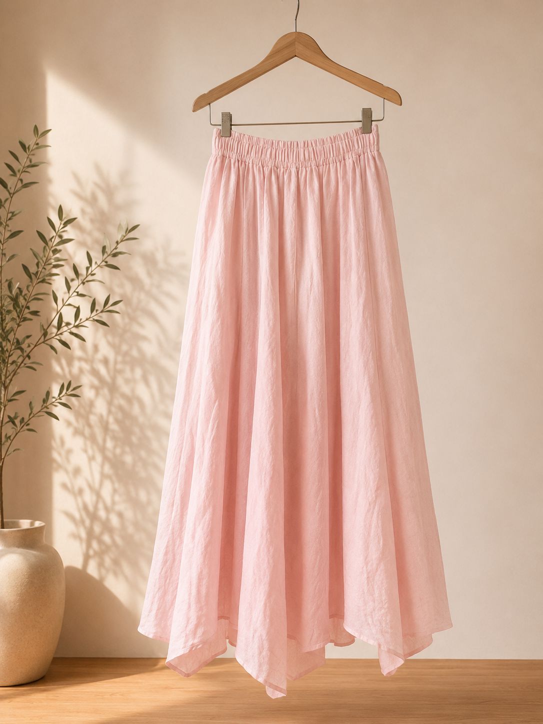 linen skirt.