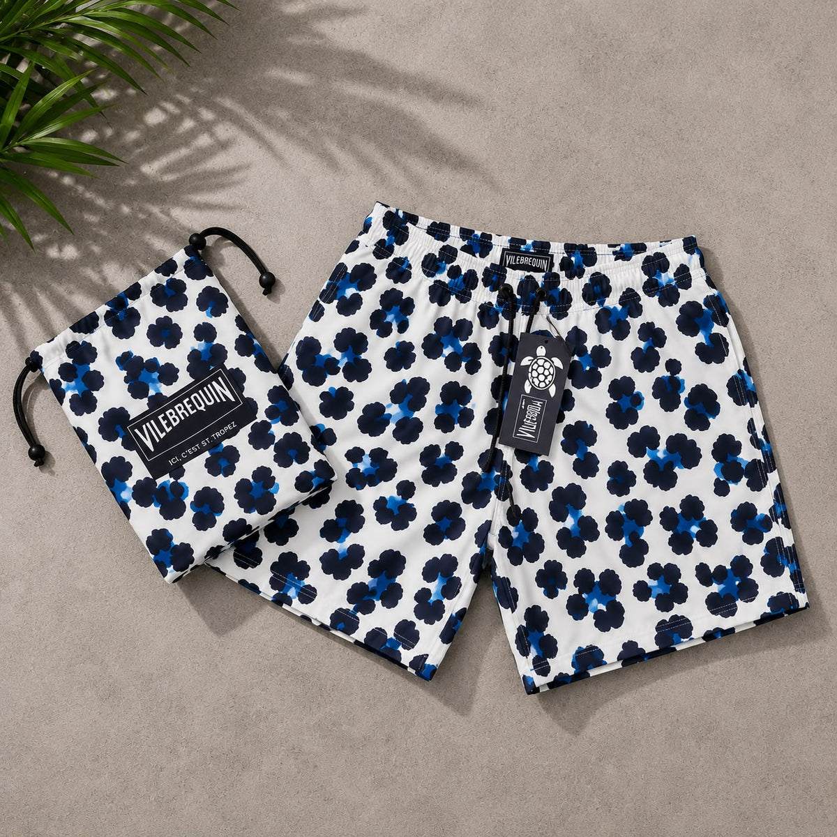 Vilebrequin Blue Leopard Swim Shorts