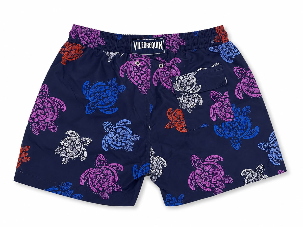 Vilebrequin Cobalt Turtle Swim Shorts - Navy Blue/ Boys