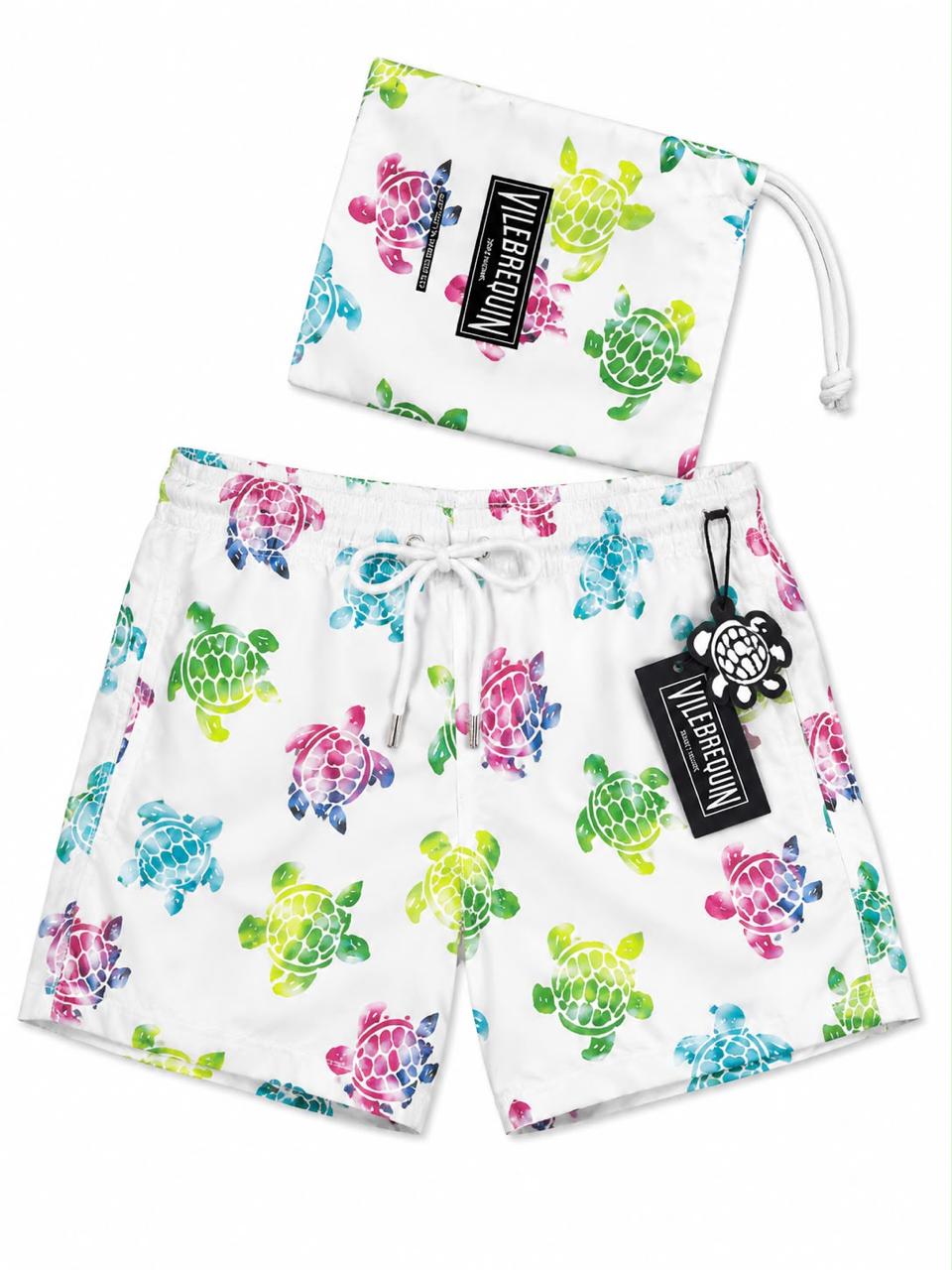 Vilebrequin White Turtle Swim Shorts - White/Boys