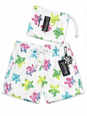 Vilebrequin White Turtle Swim Shorts - White/Boys