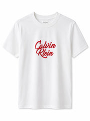 Calvin Klein White Tee - Navy Blue