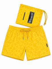 Vilebrequin White Turtle Swim Shorts - Yellow 2/Boys