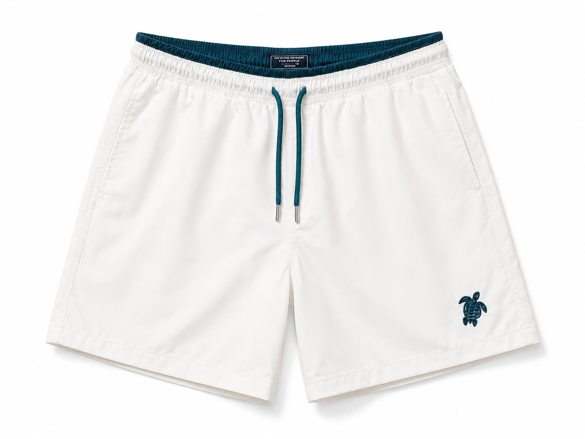 Bicolor Men Swim Water Reactive - White