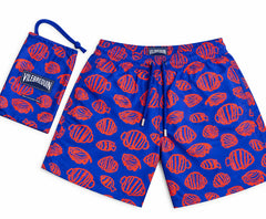 Vilebrequin Printed Fish Blue Swim Shorts