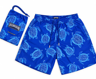 Vilebrequin Sea Blue/ Printed Swim Shorts
