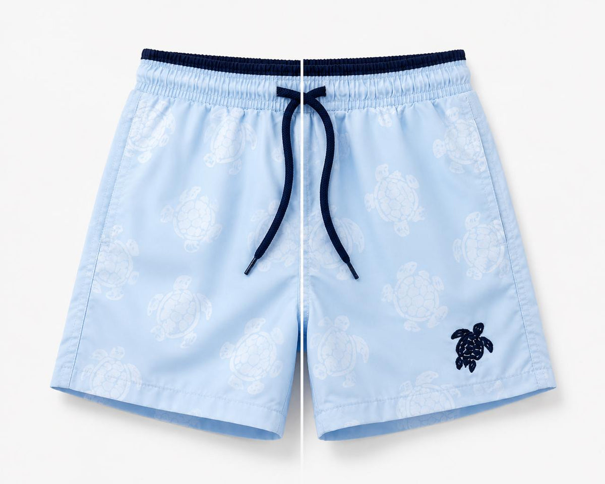 Bicolor Men Swim Water Reactive - Light Blue