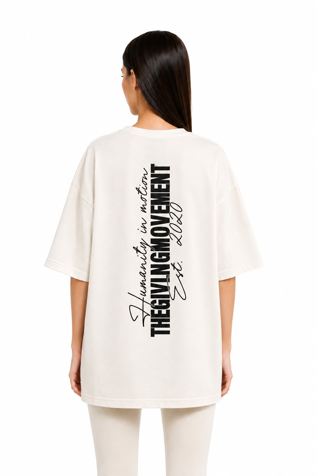 Oversized VERTICL PRINT Print T-Shirt - Unisex / Adults B Grade