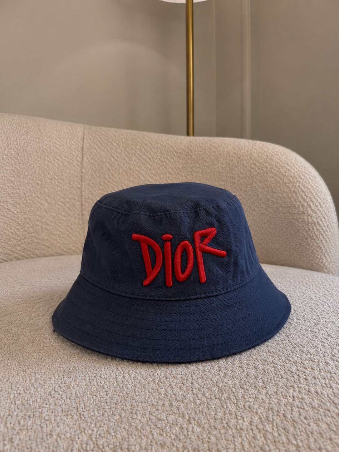 Dior Embroidered Bucket Hat – Navy