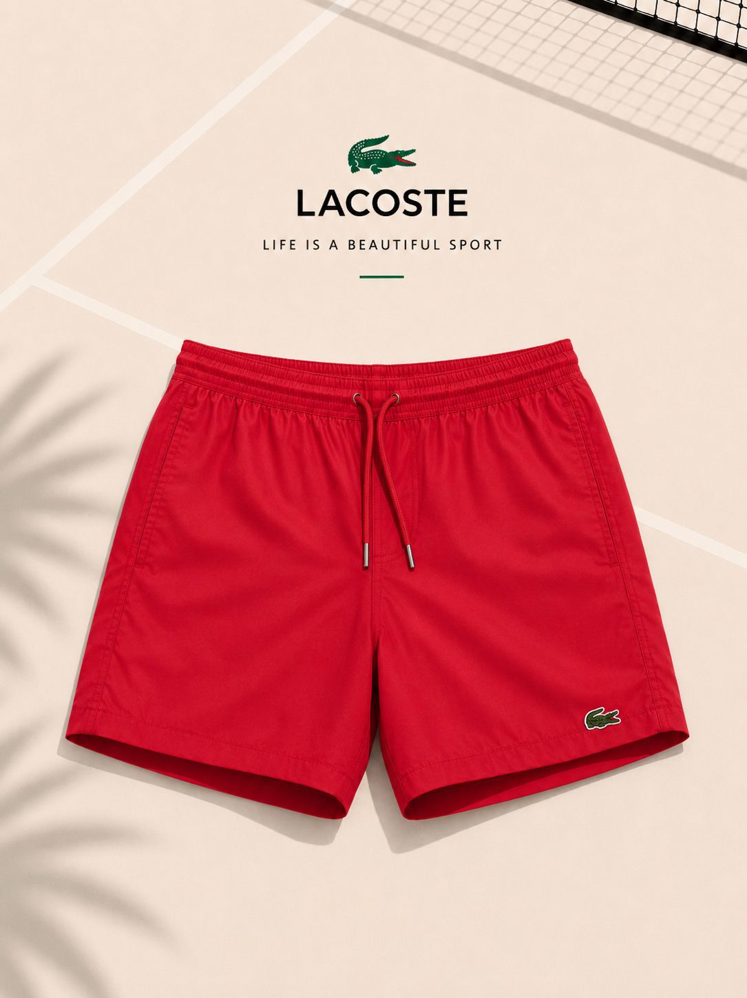Lacoste Swim Shorts - Riviera Red